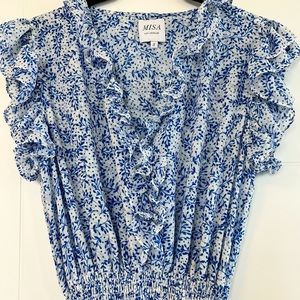 Misa Los Angeles Dakota Tiered Ruffle Midi Dress